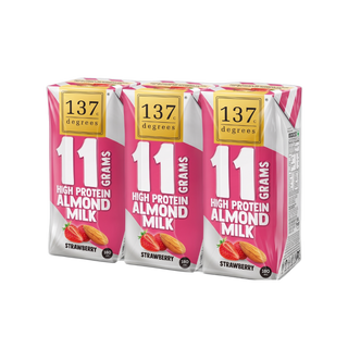 137 Degrees Strawberry High Protein Almond Milk (with Isolated Soy Protein) 180ml