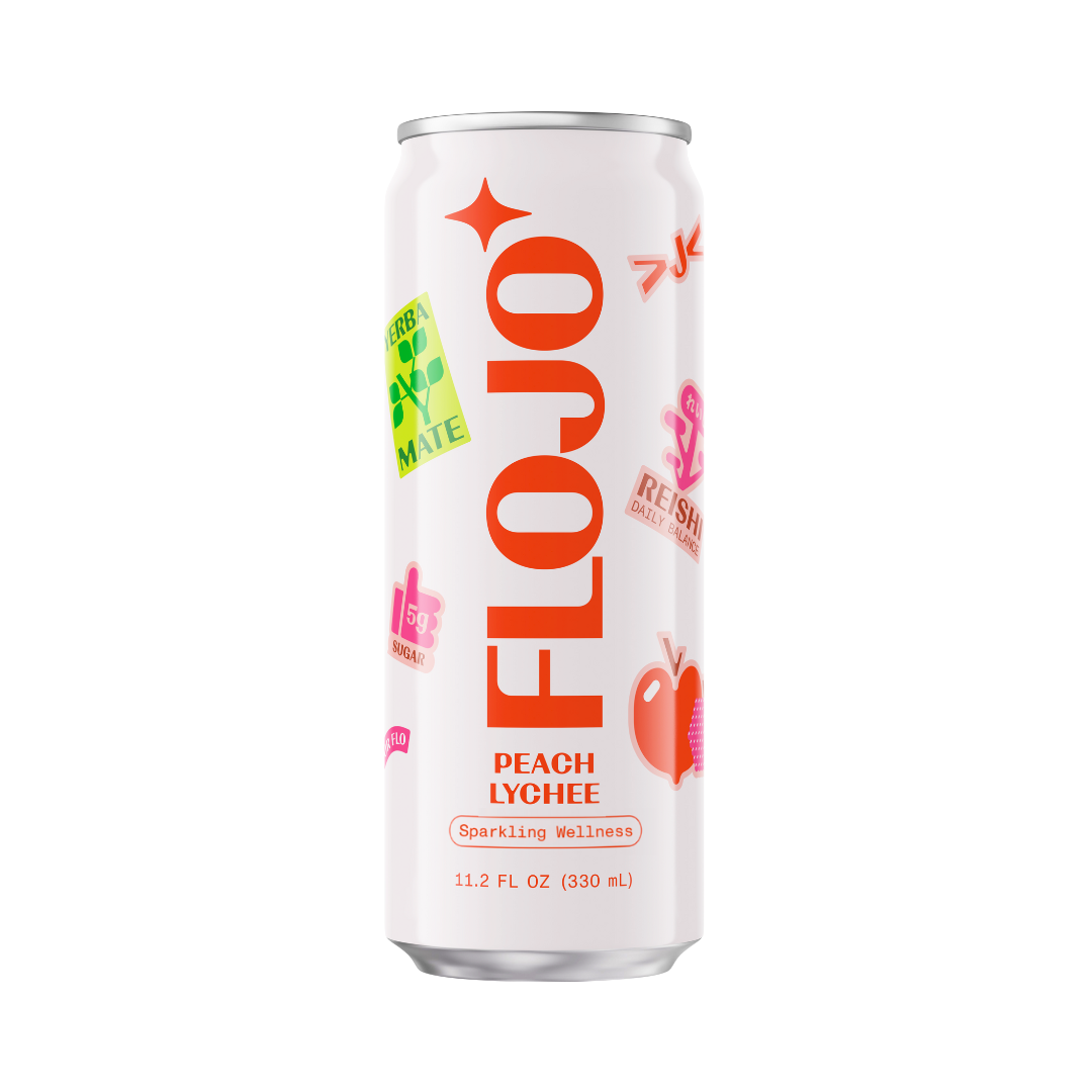 Flojo Sparkling Wellness Drink - Peach Lychee 330ml – Goodsome Supplies